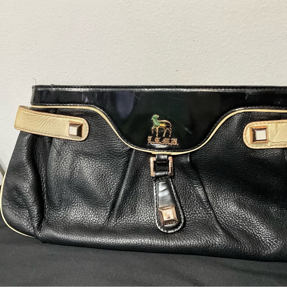 L.A.M.B PURSE (used) Black and white
